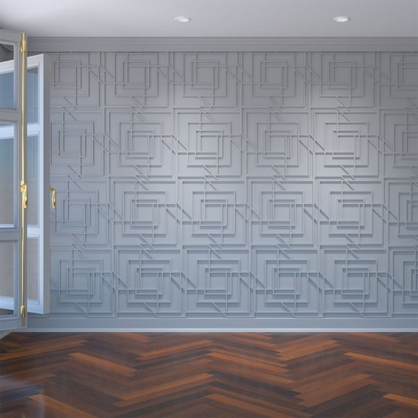 Ekena Millwork Large Norwood Decorative Fretwork Wall Panels in Architectural Grde PVC, 23 3/8"W x 23 3/8"H x 3/8"T WALP24X24NWD - main